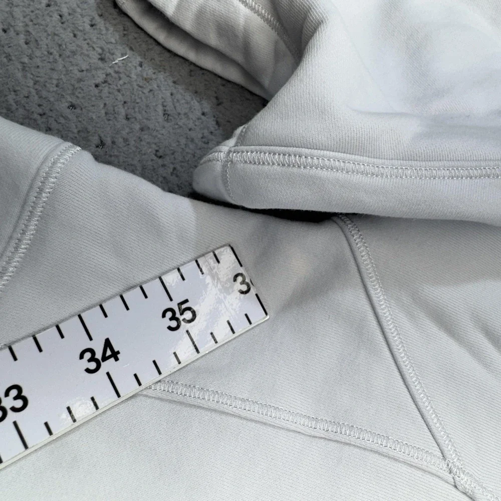 Lululemon Sweatshirt Womens Large Off White Cropped Pullover Oversized Gym